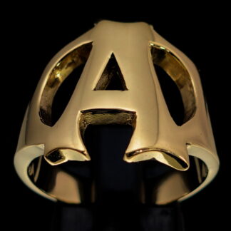 Men's Initial Letter A Ring