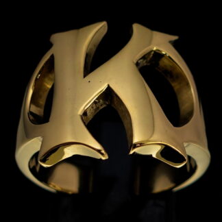 Men's Initial Letter K Ring