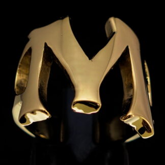 Men's Initial Letter M Ring