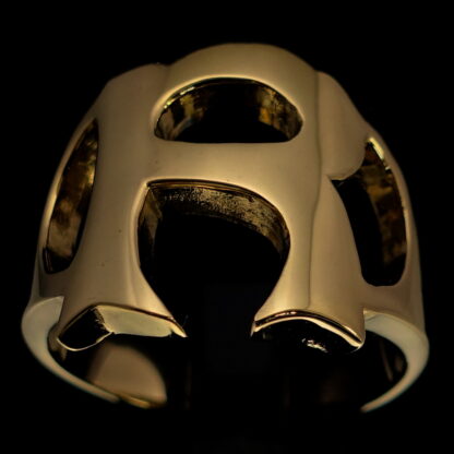 Men's Initial Letter R Ring