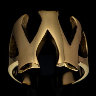 Men's Initial Letter W Ring