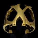 Men's Initial Letter X Ring