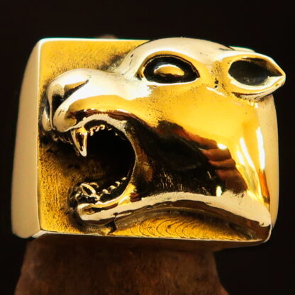 panther head mens ring