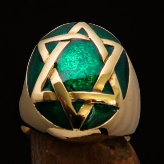 Oval star of david ring