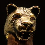 Female Lioness CZ Eyes Biker Ring - wholesale lot 50 Rings