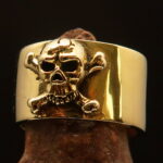 Crossed Bones Pirate Skull Mens Ring - wholesale lot 50 Rings