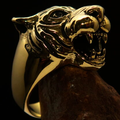 Tiger head Mens Biker Ring