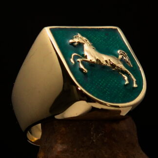 Medieval Horse Shield Ring