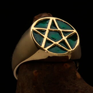 Solid Line Pentagram Ring