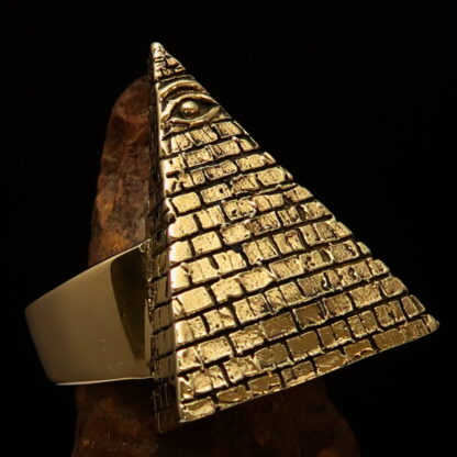 All Seeing Eye Pyramid Ring