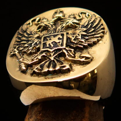 Russia Twin Head Eagle Ring