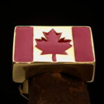 Canada Flag Maple Leaf Ring