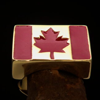 Canada Flag Maple Leaf Ring