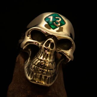 Number 13 Skull Ring