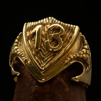 Number 13 Shield Ring