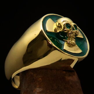 Nuclear Warning Skull Ring