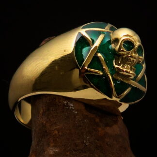 Domed Hexagram Skull Ring