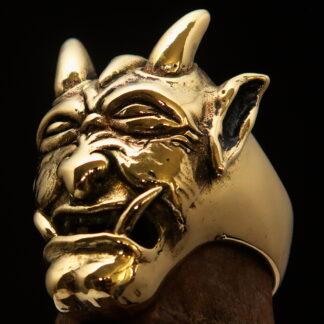 Horned Devil Face Ring