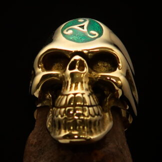 Celtic Water Triad Skull Ring